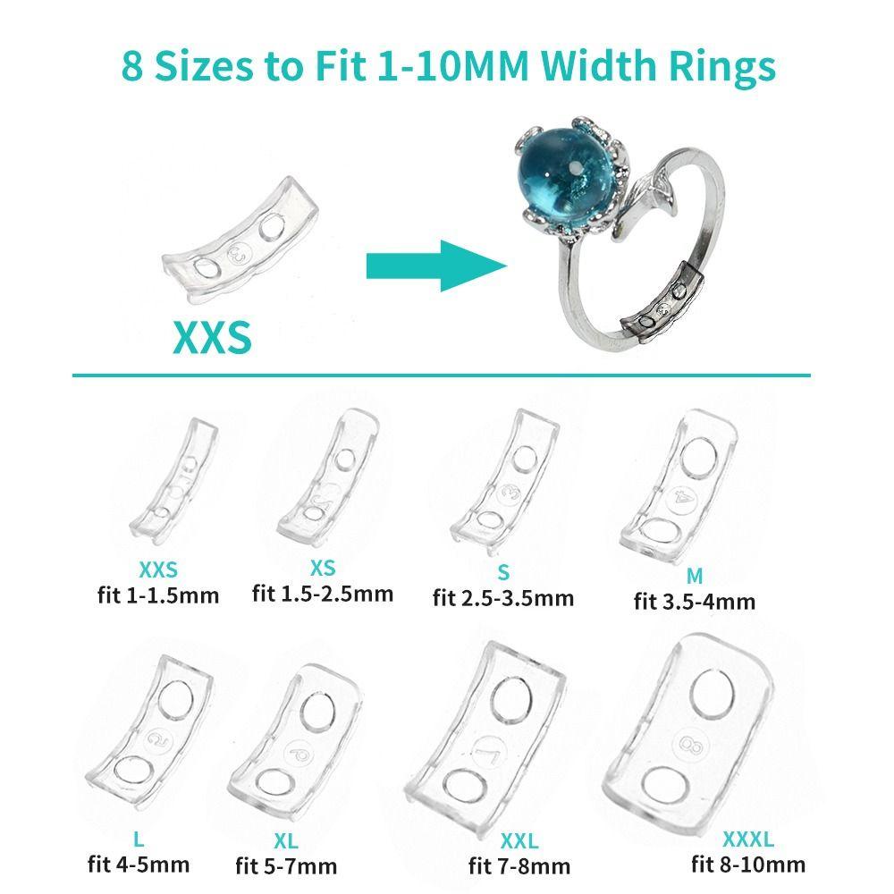 NEEDWAY Ring Size Adjustment Universal Breathable Pengecil Transparan Transparan Untuk Pria Wanita Untuk Cincin Longgar