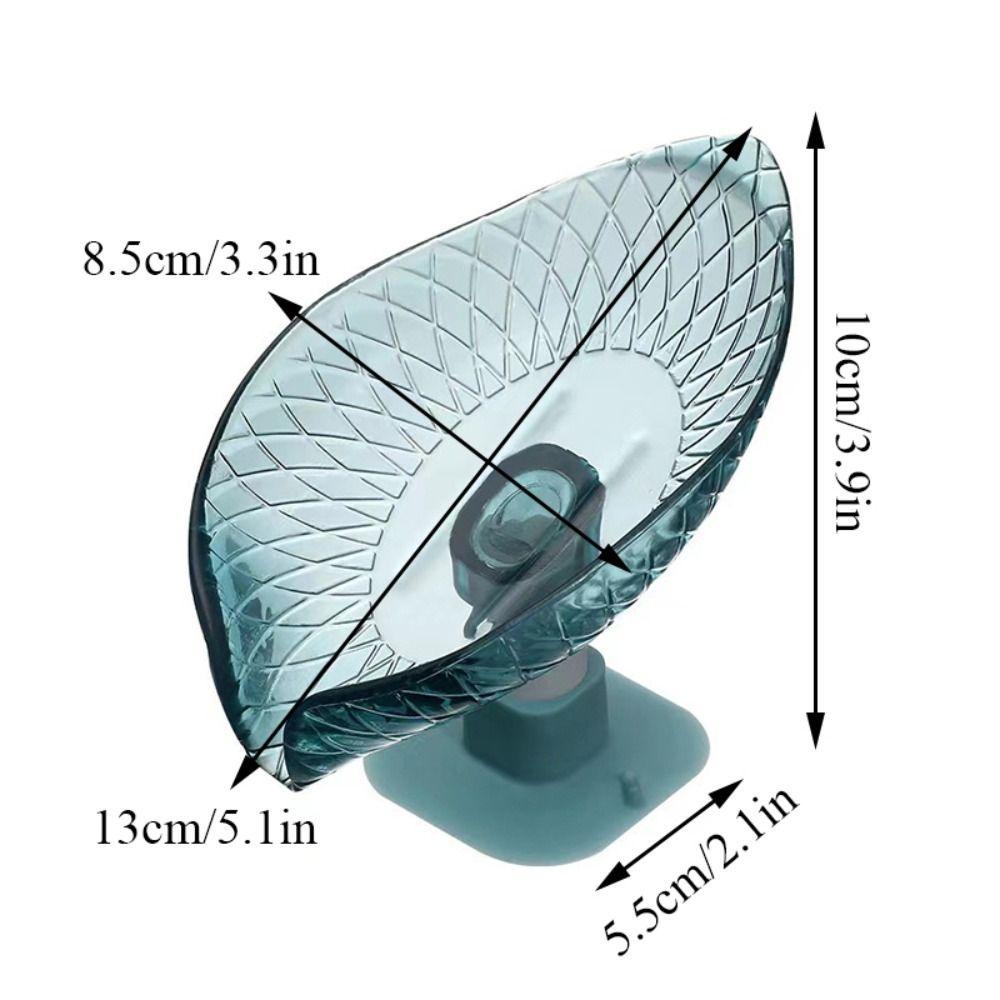 [Elegan] Sabun Cuci Piring Wastafel Toilet Berbentuk Daun Suction Cup Shower Mudah Bersih Self-draining Soap Box