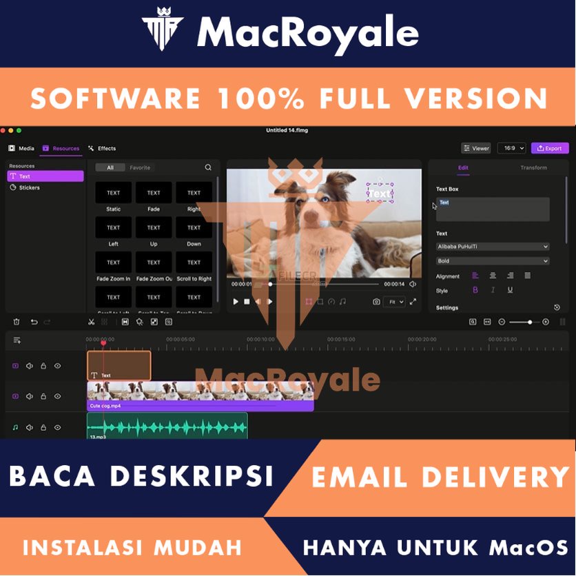 [MacOS] Filmage Editor Full Version Lifetime Full Garansi