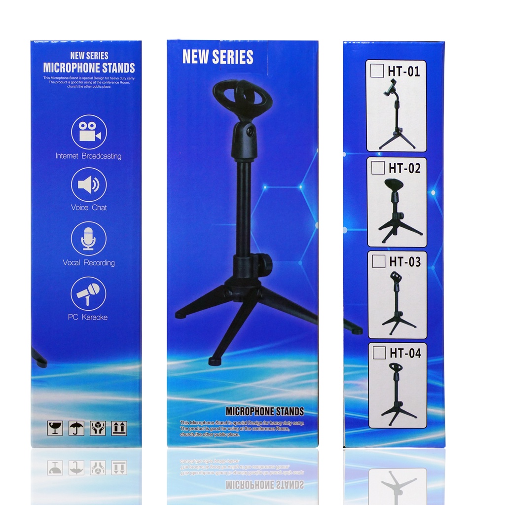 Stand Holder Microphone Table Meja Youtuber Podcast Universal Mic Dudukan Kaki Tiga Mini Stand Noise Penyangga Mikrofon Podium L7 F5 Adjustable Bisa Di Atur Tinggi Pendek - DH 403