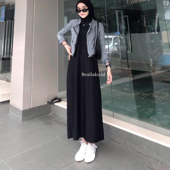 [ COD ] Inner Dress Panjang Tanpa Lengan S M L XL // Singlet Sleeveless Inner Span Maxi Allsize // D