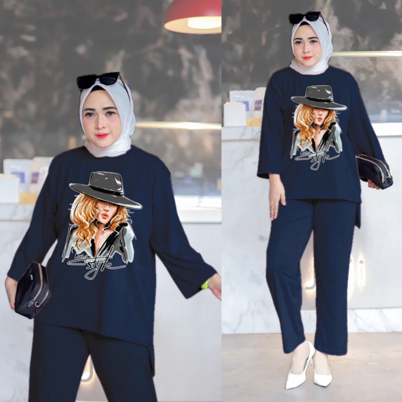 RILLO - ONESET SETELAN CELANA ATASAN OVERSIZE WANITA MY STYLE