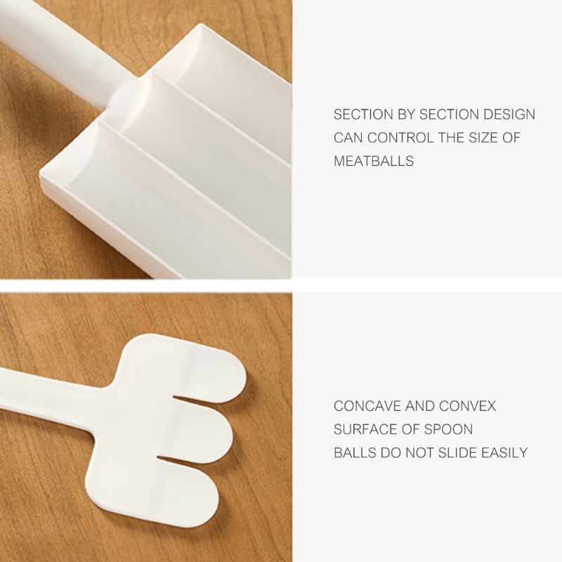 2pcs/set Ramah Lingkungan Kreatif Rumah Tangga Triple Pembuat Bakso Berguna Mesin Bola Ikan DIY Alat Masak Rumah Aksesoris Dapur