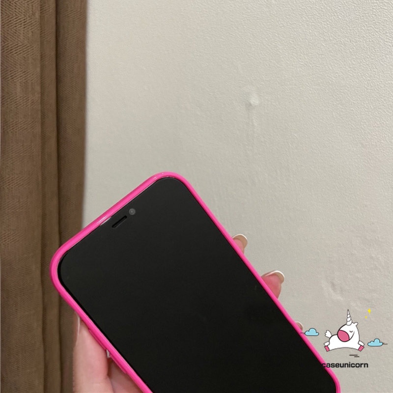 IPHONE Kompatibel Untuk Iphone11 14 13 12 Pro Max 7plus XR 78 Plus X XS Max SE 2020 Mewah Simple Glossy Halus Lembut Tpu Silicon Love Heart Gelang Tali Phone Case Dengan Wrist Band