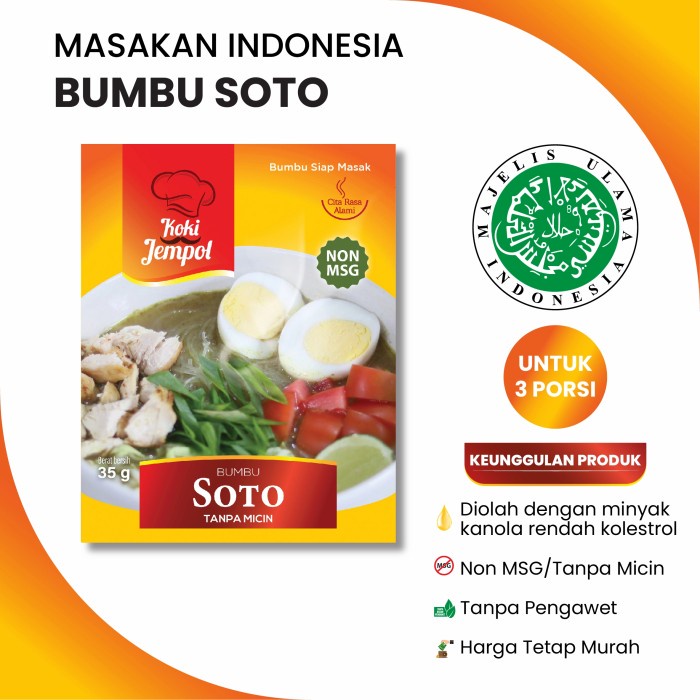 

:0:0:0] Bumbu Soto Non MSG Tanpa Micin