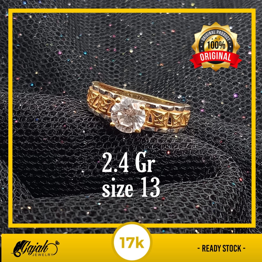 Cincin emas 17k - 2.4 gr kadar 750 - CBS200000002