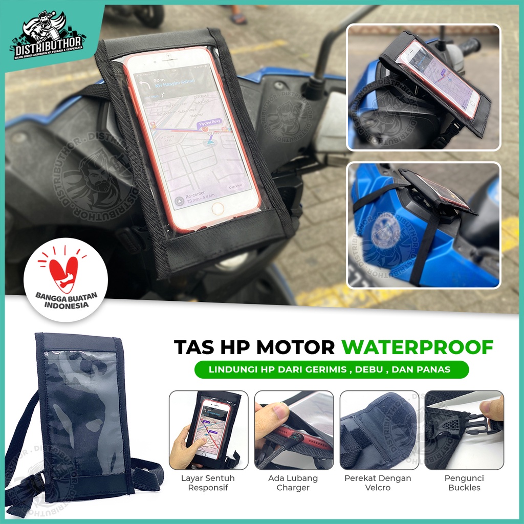 HOT SALE HOLDER HP MOTOR TAS WATERPROOF HANDPHONE DI STANG SARUNG PELINDUNG PONSEL HAPE UNTUK OJOL