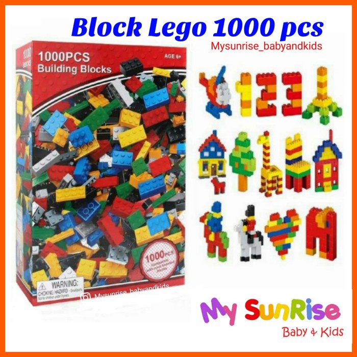 Terlaris Balok Susun Building Block 1000Pcs / Blok Lego / Classic / Bricks