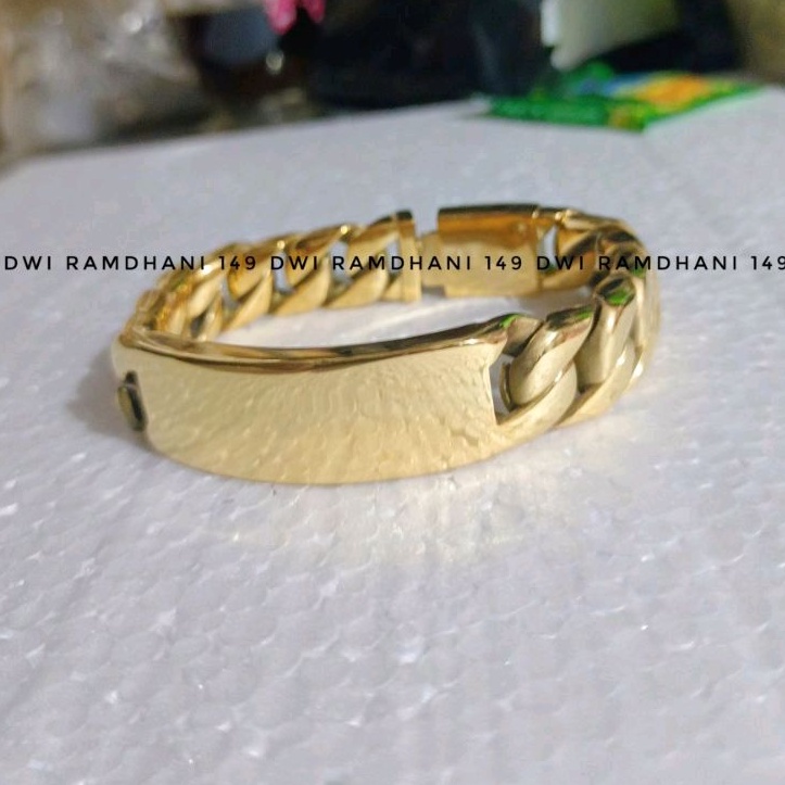 Gelang Tangan Pria Rantai Besar Polos Titanium