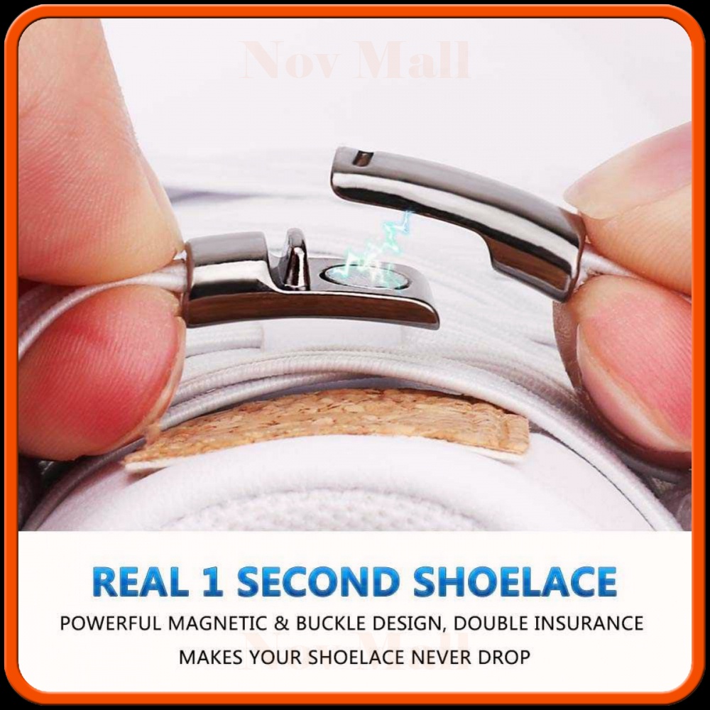 Tali Sepatu Magnetic Lazy Lace No Tie Shoelaces 1 Pair -SP668