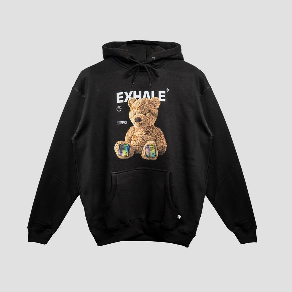 Langsung Order EXHALE BEAR BLACK HOODIE