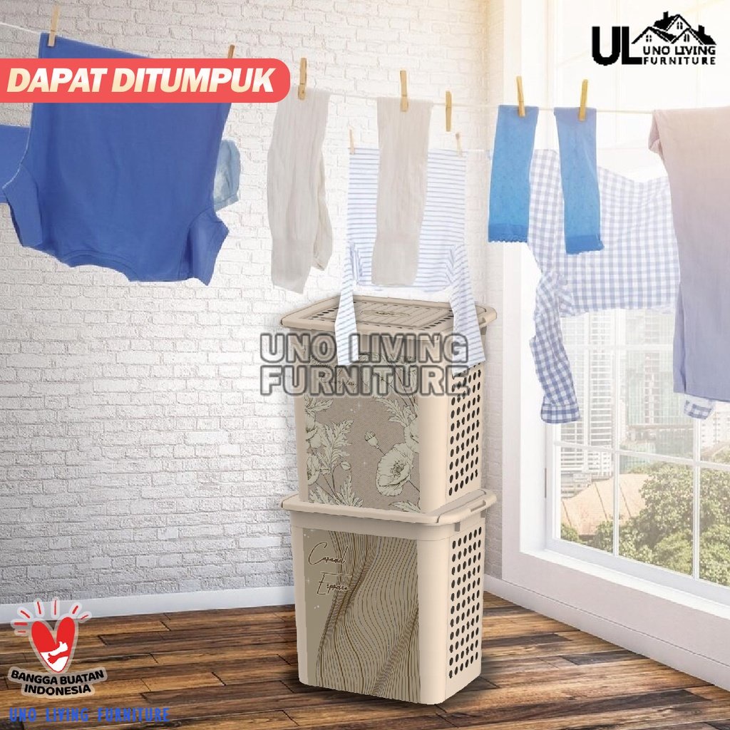 Rak Keranjang Baju Kotor Laundry Basket Jumbo! Naiba 3190 Emerald Keranjang Baju Laundry Bag Original