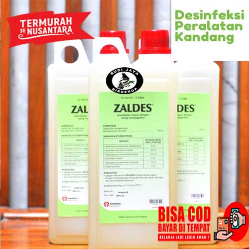 READY ZALDES 1 L MEDION DISINFEKTAN KANDANG TERNAK BURUNG DAN LINGKUNGAN BASMI KUMAN PENYAKIT