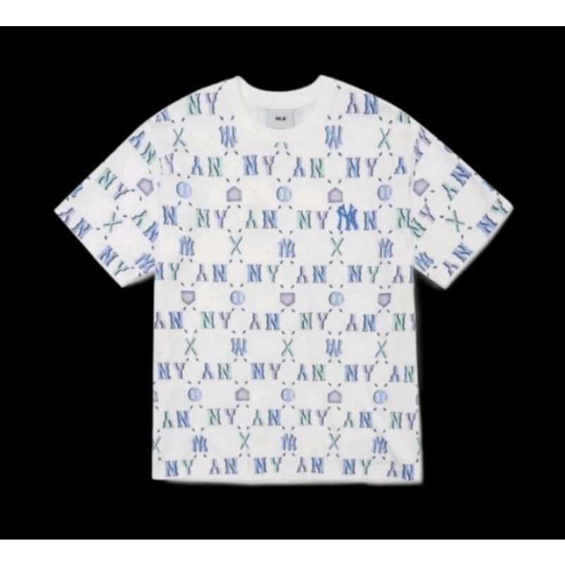 T-SHIRT MLB TEE MONOGRAM DIAMOND RAINBOW NY