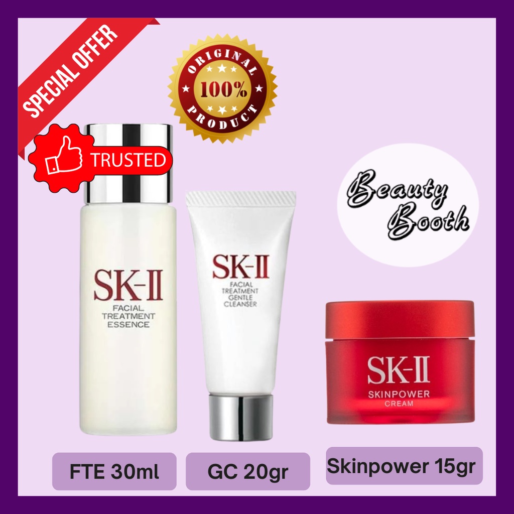 SK-II SK2 SKII FTE 30ml + Cleanser 20gr + Skinpower Cream 15gr