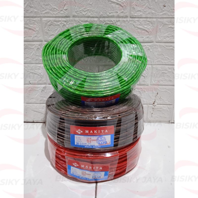 Kabel Microphone 1 roll Makita Transparan panjang 100 meter