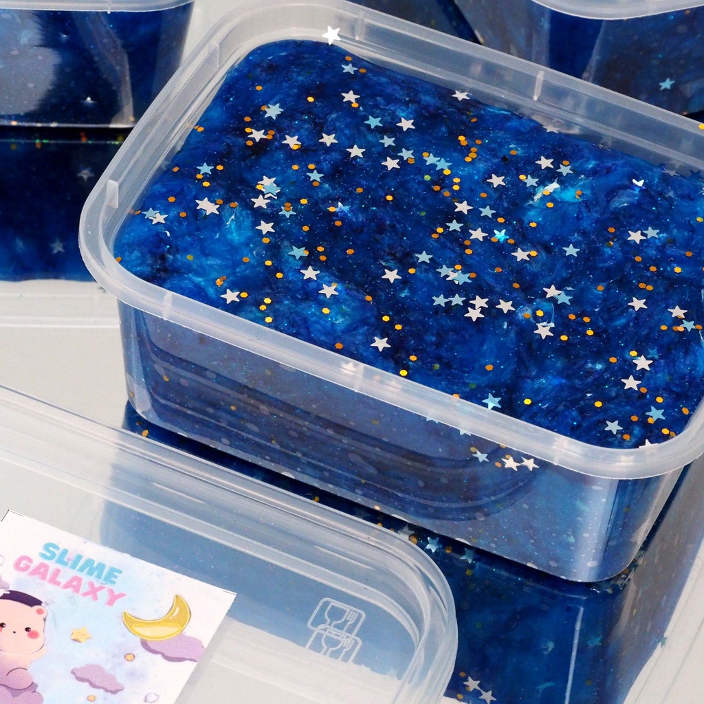 Slime Galaxy Box Slime Tofu Wangi Kenyal Slime Fuyu Jelly