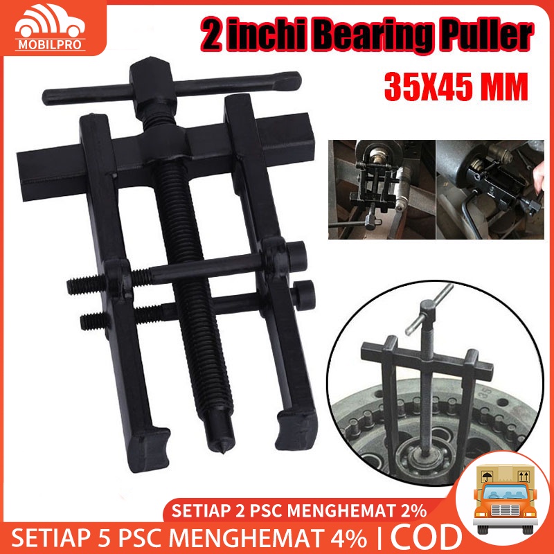 (Dikirim Dari Jakarta) 2 Inch /4 Inch /6 Inch Two Jaws Gear Puller Bearing Armature Bearing Puller / Bearing AB 1 / Bearing Armature Bearing Puller Treker Tracker Bering Ban 35MM X 45MM/40MM X 80MM/55MM X 90MM