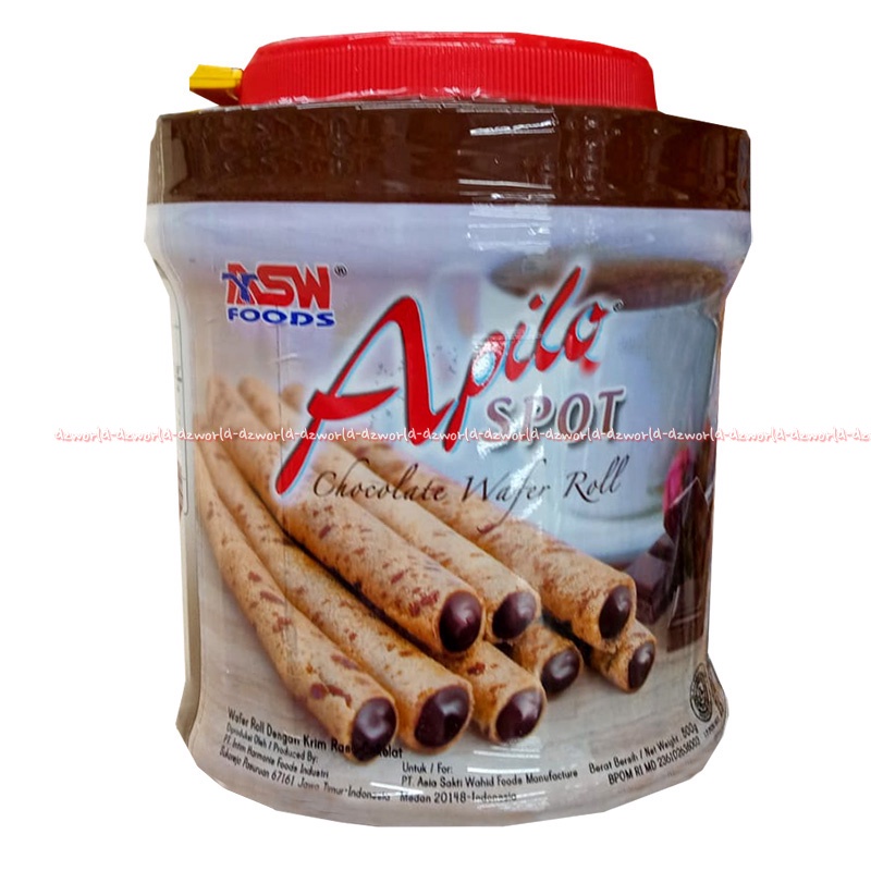 Asw Foods Apilo Spot 500gr Chocolate Strawberry Wafer Roll Wafer Isi Coklat Stroberi Kemasan Kaleng Apillo Stik Stick Wafers Asw Food Snack Cemilan