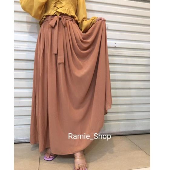 MURAH BANGET ROK CERUTI ROK PANJANG POLOS FULL FURING