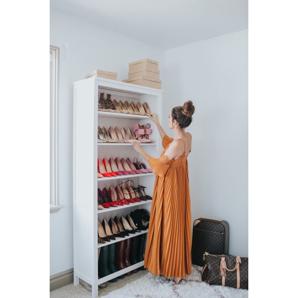 Lemari Rak Serbaguna Sepatu dan Tas Model By Custom Minimalis Jati