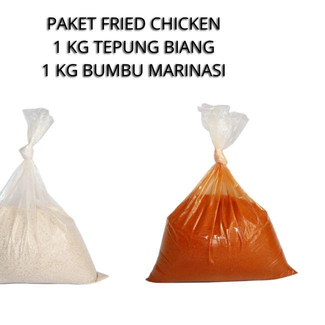 

➵ Paket 1kg Tepung Premium Fried Chicken (1kg tepung biang dan 1kg bumbu marinasi) ☆