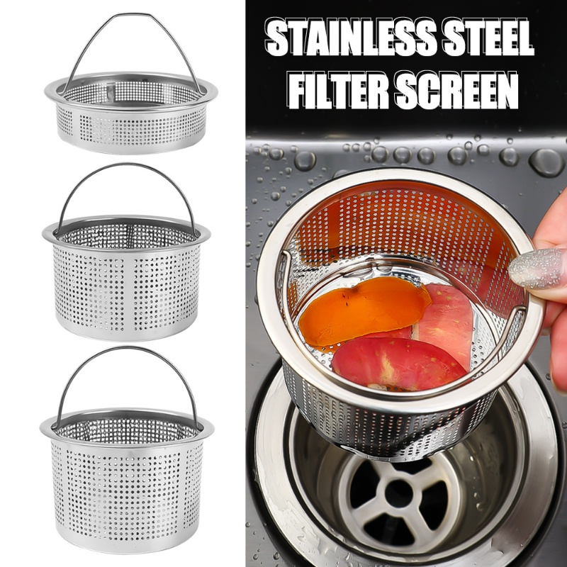 Kitchen Sink Stainless Steel Filter/Jaring Bocor Jaring Pembuangan Wastafel/Water Tank Hair Catcher Saringan Anti Sumbat