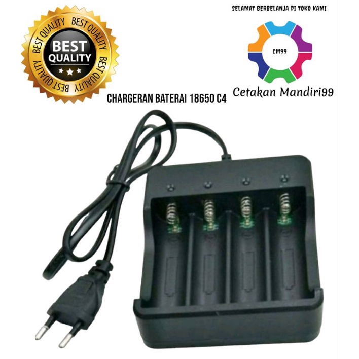 Charger Baterai 18650 C4 Berkualitas