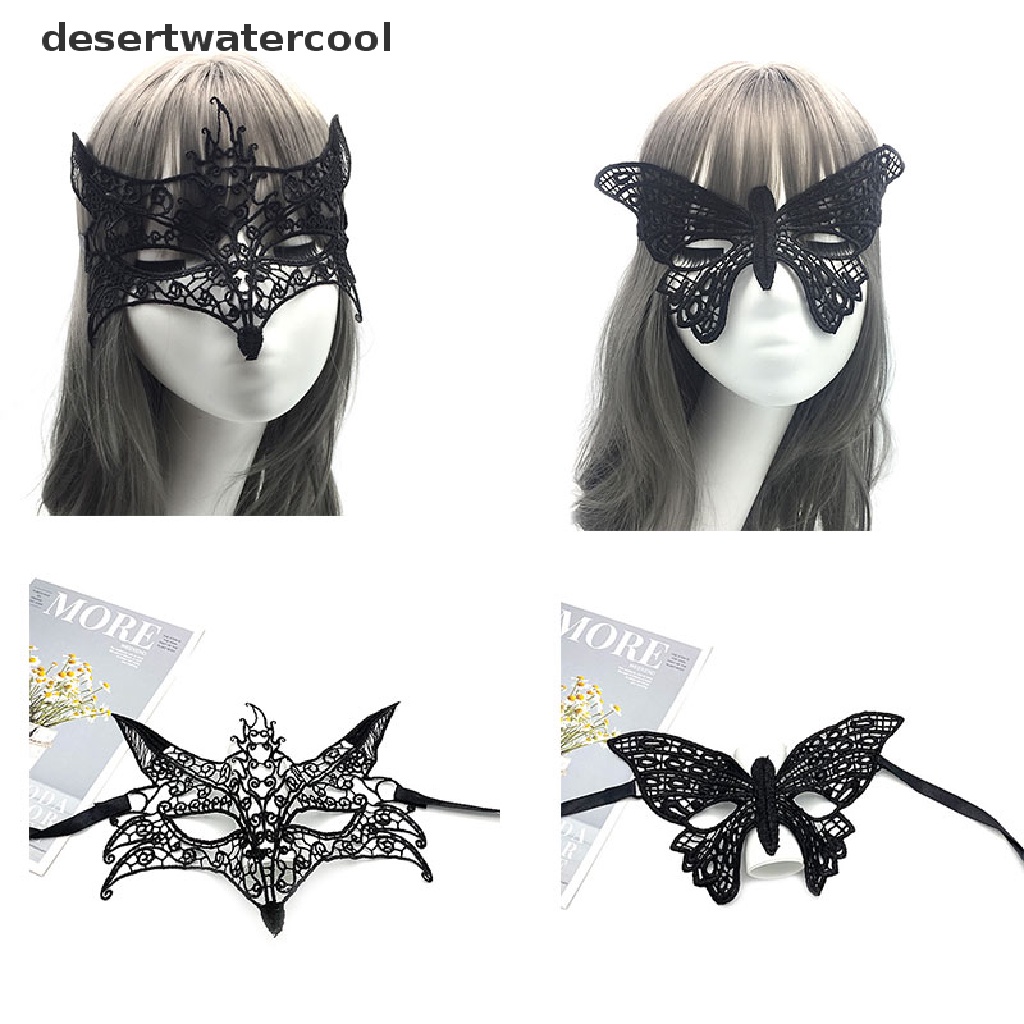 Deid Wanita Berongga Renda Masquerade Topeng Wajah Sexy Cosplay Halloween Masquerade Mask Martijn