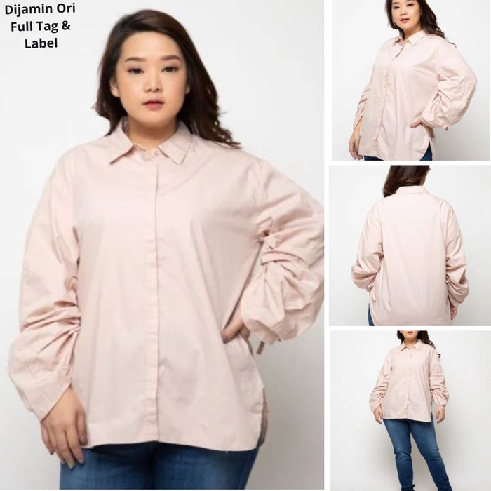 Kemeja Hamil Kerja Jumbo/Blouse Hamil Jumbo Kerja/Baju Hamil Kerja