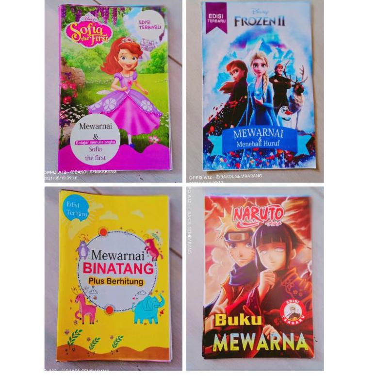 

A33 (ISI 8 PCS) Buku Mewarnai Anak PAUD TK Belajar MEWARNAI HOT わ