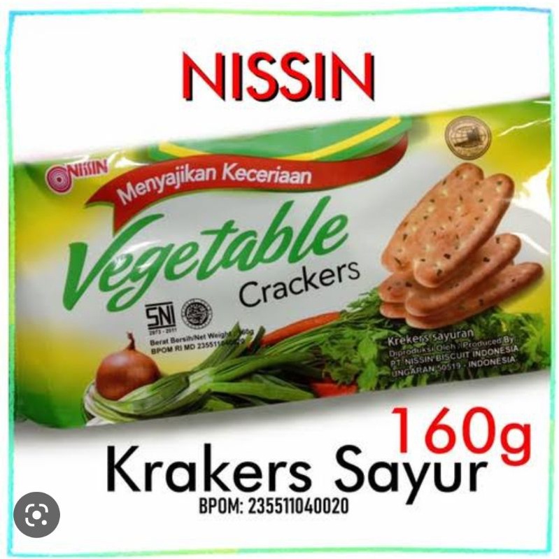 

NISSIN VEGETABLE CRACKERS 160gr