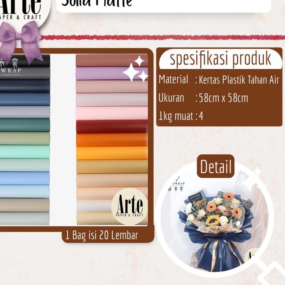 

12.12 ✨Promo✨ 20 Lembar Cellophane Solid Matte Kertas Buket Korea Bunga Flower Wrapping Bouquet Paper Kado Murah Arte Grosir Jakarta P.HX-001 !!