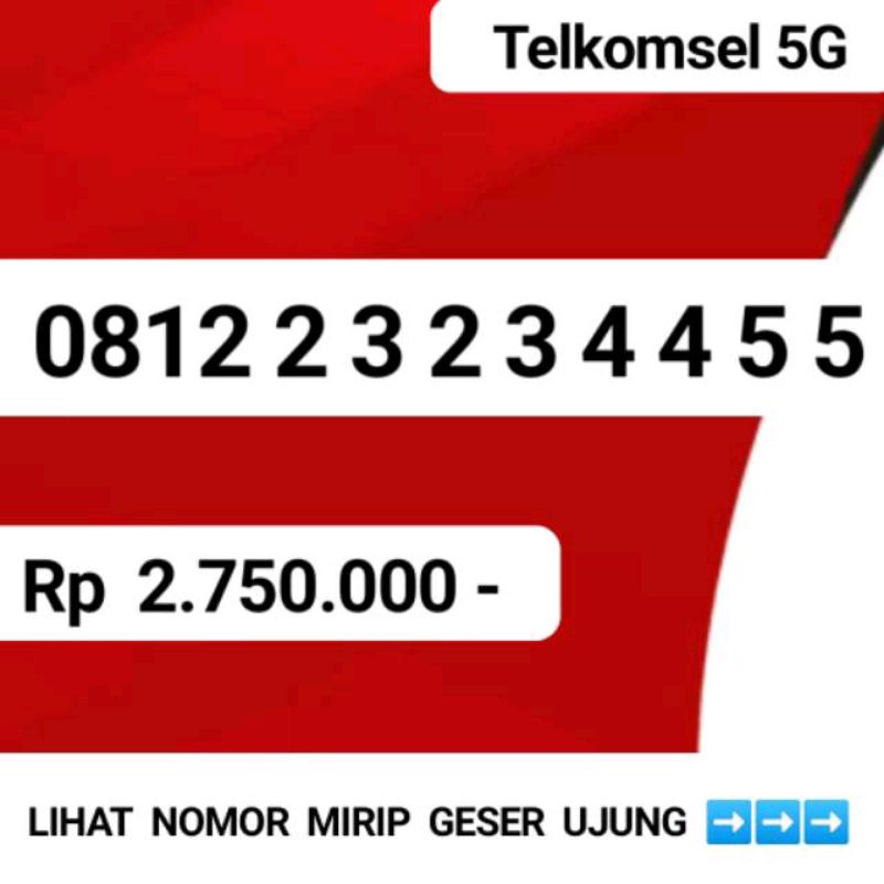 Nomor Cantik Kartu Simpati 4G Seri Kembar Urut Naik 1234567 Murah Meriah