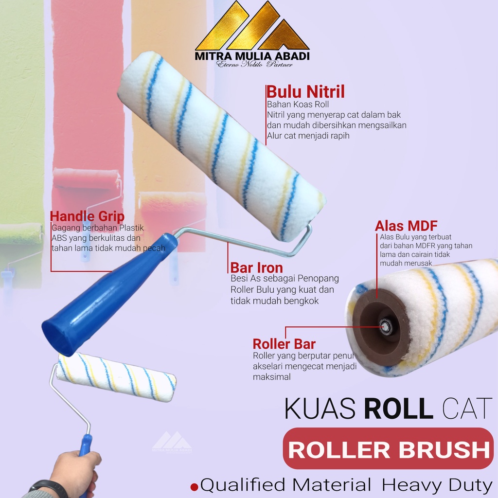 Koas Roll Cat Bulu Kuas Cat 9 inch besar