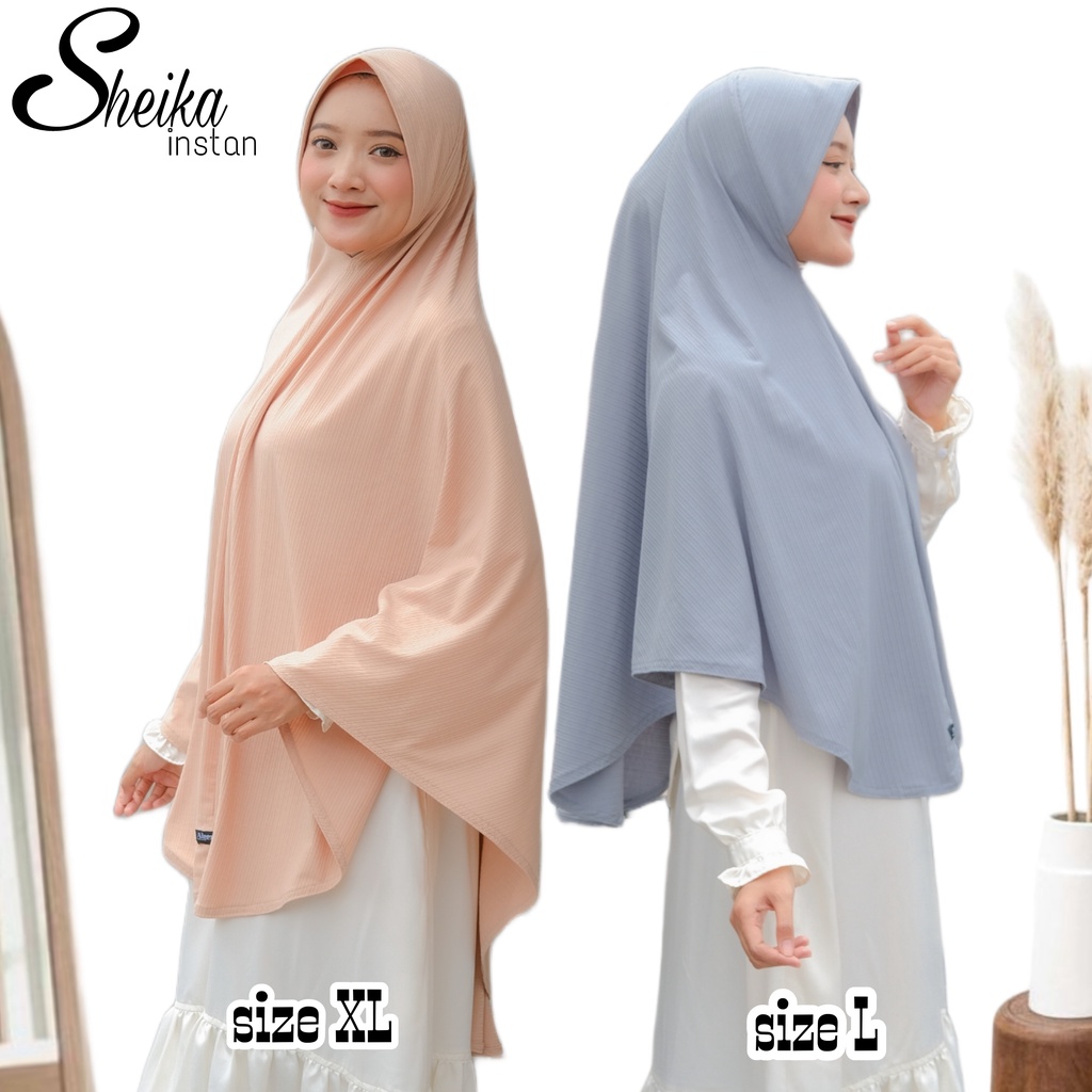 sheika instan knit syar'i. Khimar Jumbo. Khimar Syar'i. Hijab Instan