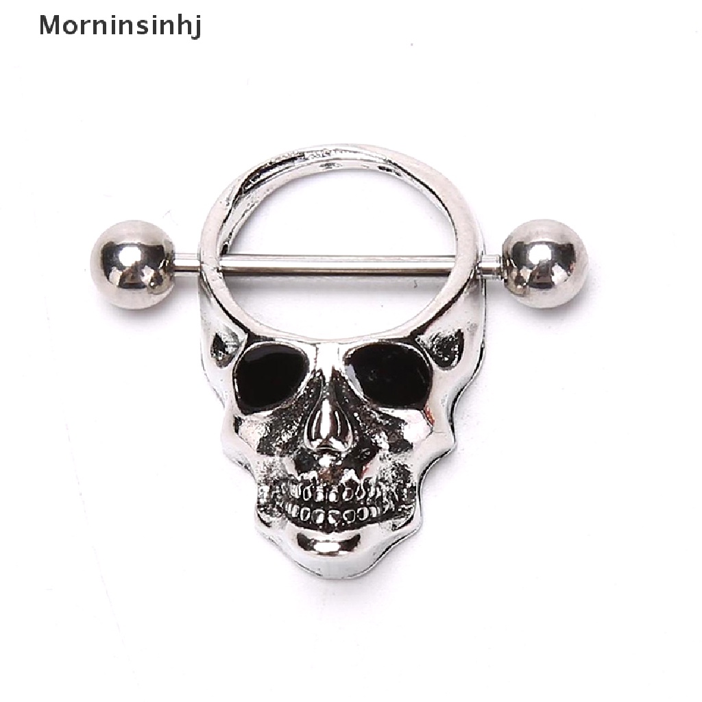 Mornin Skull Bars Nipple Ring Bar Stainless Steel Barbel Tubuh Payudara Perhiasan id