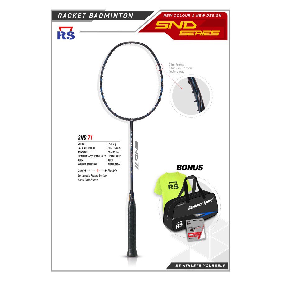 Raket Badminton RS SND 71 100% Original