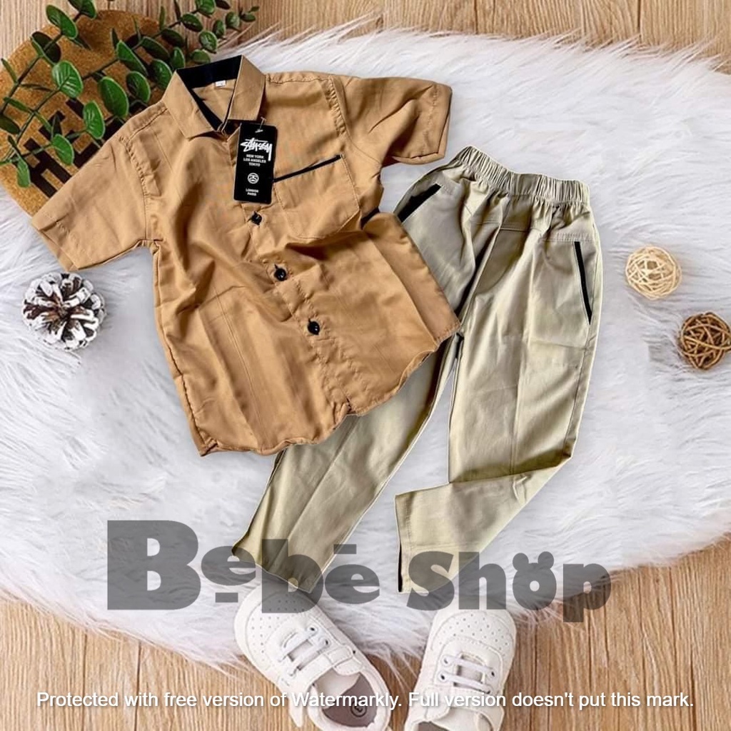 Setelan celana chinos dan kemeja polos banyak warna//baju lebaran//kemeja polos//celana chinos//setelan