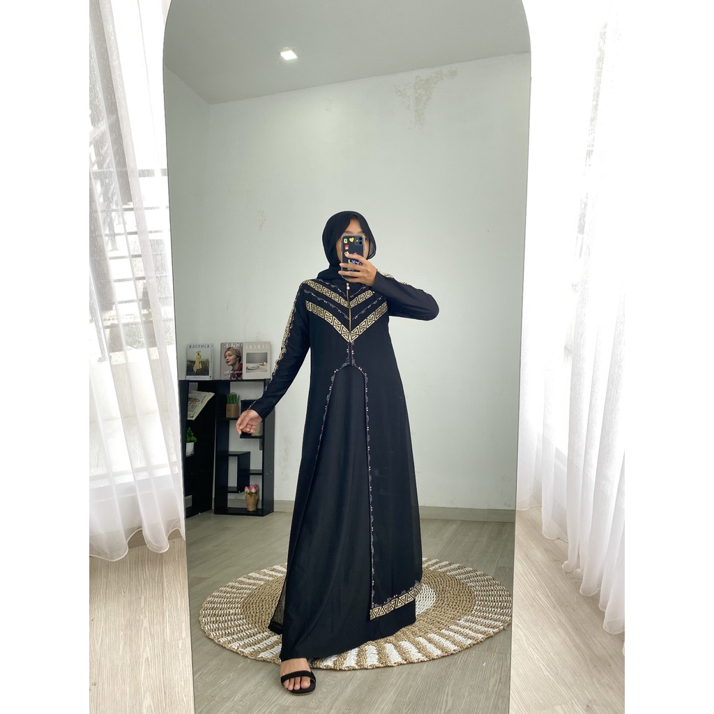 ABAYA MAFAZA / Gamis Turkey / Longdress Muslimah / Maxy Formal / Busana Muslim / Dress Kondangan / Pakaian Mewah Arabic