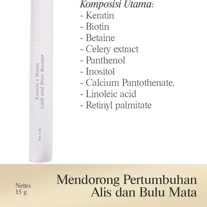 ❁ The Aubree Keratin x Biotin Lash and Brow Booster 4 ml Serum Penumbuh Bulumata dan Alis ➪