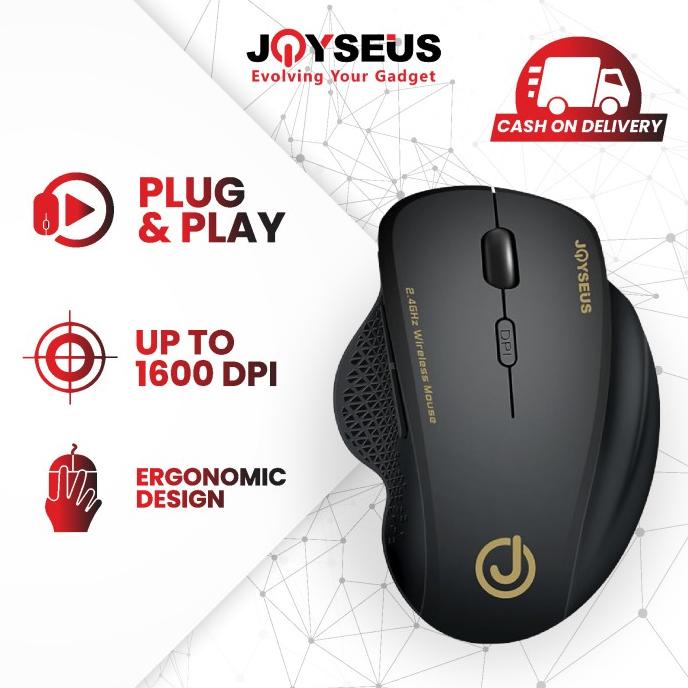 JOYSEUS Wireless Mouse 1600DPI USB Computer 2.4GHz Mouse - MS0002