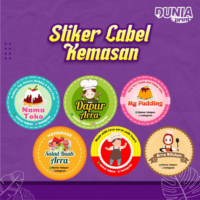 

CETAK PRINT LABEL KEMASAN VYNIL LAMINASI GLOSSY TAHAN AIR DAN MINYAK