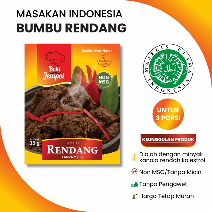 

#@#@#@#@] Bumbu Rendang Non MSG Tanpa Micin