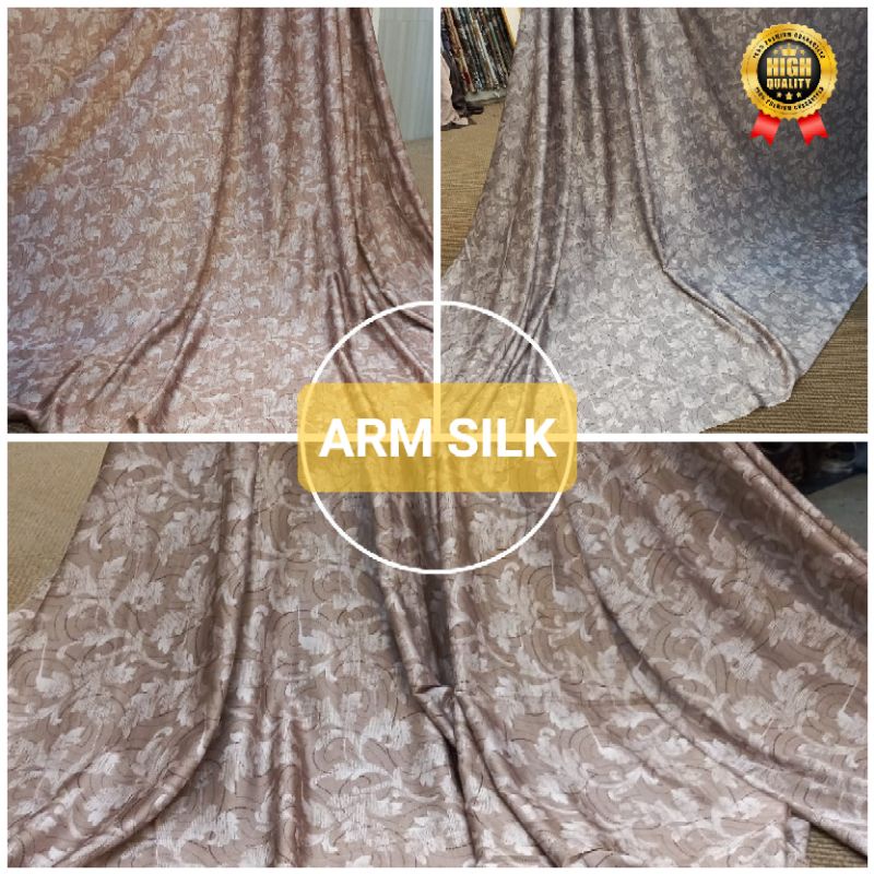 BAHAN KAIN ARMANI SILK/ARNAMI SILK PRINTING/SILK PRINT/ARM SILK GRADE A/ARMANI PREMIUM
