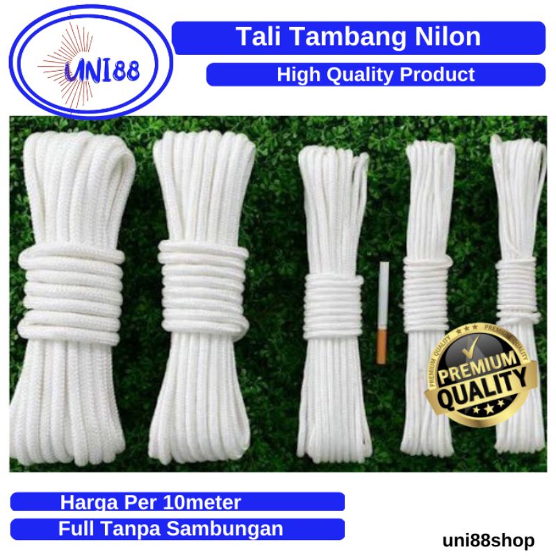 Tali Tambang Kecil 3mm 4mm 5mm Tali Nilon Nylon Kecil Rope Kepang Tali Bendera Tali Jemuran Tali Ika
