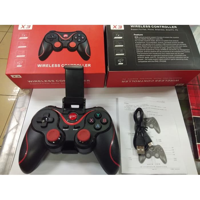 Gamepad | Game Pad Bluetooth X3 plus HOLDER / Bluetooth X3 Game Controller HP Android & TV Box