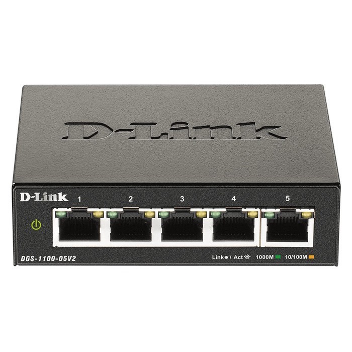 D-Link DGS-1100-05V2 5-Port Gigabit Smart Managed Switch