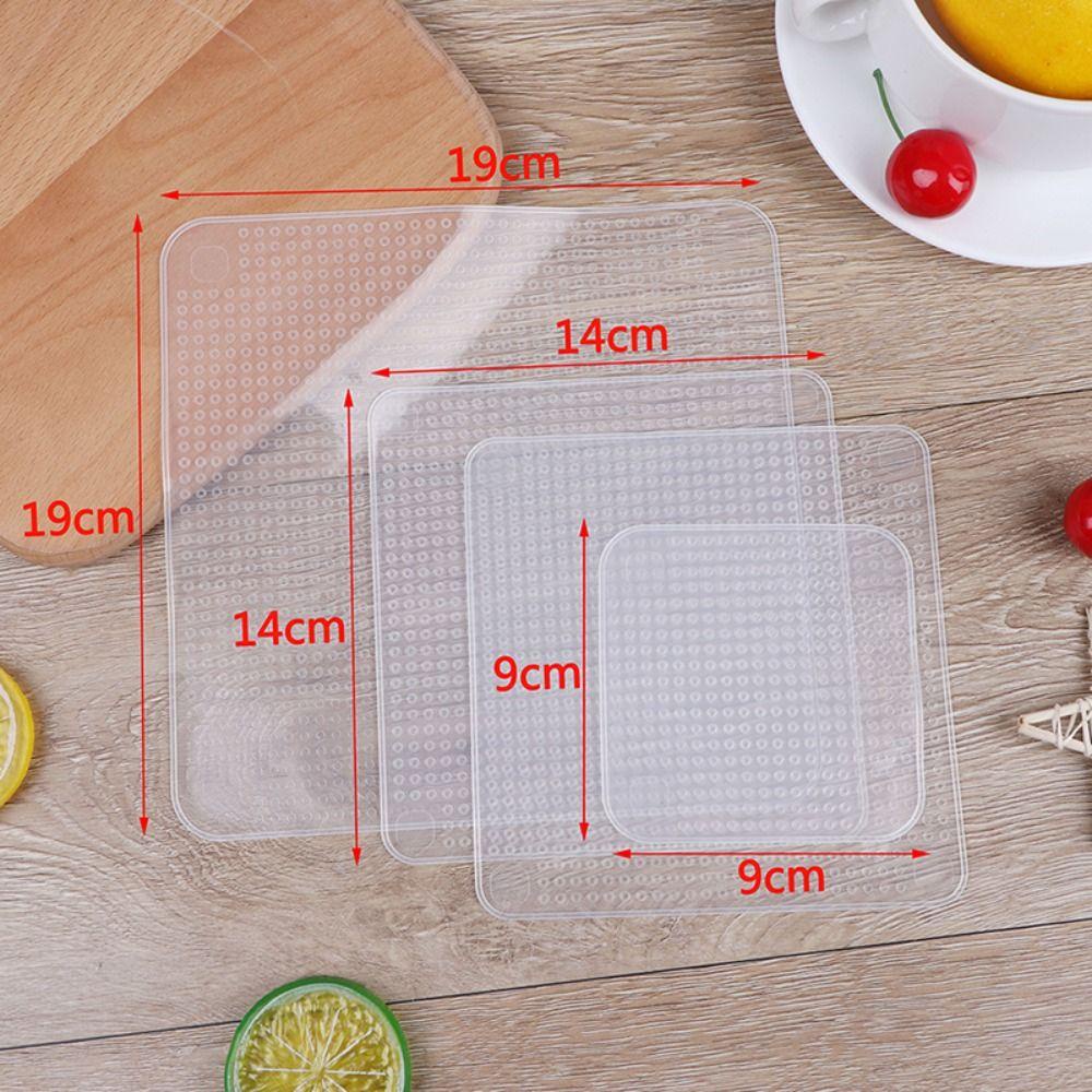 [Elegan] Fresh Keeping Lids Reusable Silicone Anti Debu Cegah Lalat Gadget Dapur Sealed Lid Tutup Kemasan Makanan