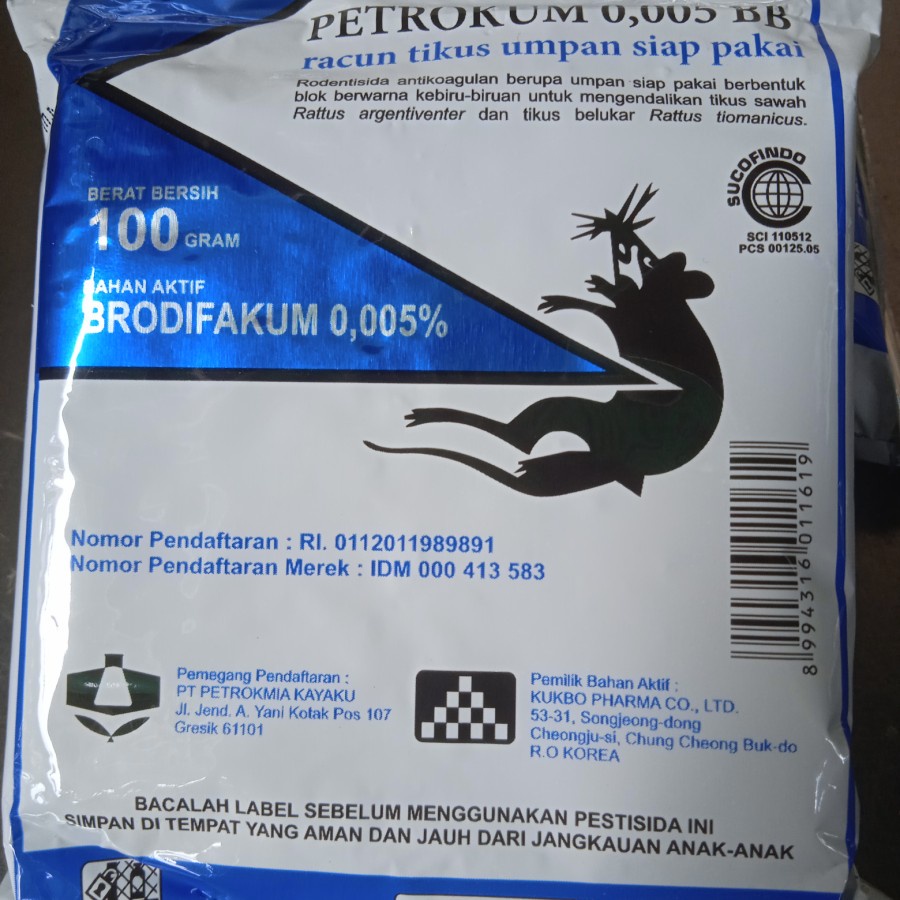 Racun Tikus Mati Kering Racun Tikus Petrokum 0.005 Racun Tikus Ajaib Ampuh Membasmi Tikus 100gr